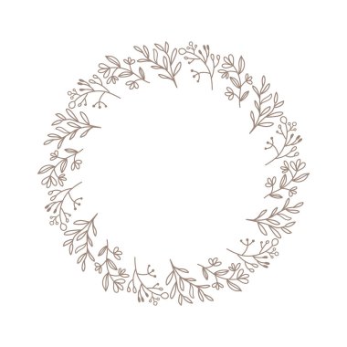 Yuvarlak sonbahar kaligrafik vektör düğün çerçeve çelengi metin için yer alır. Tasarım için izole edilmiş bağbozumu unsuru. Bayramlar için mükemmel, Şükran Günü, Sevgililer Günü, tebrik kartı
