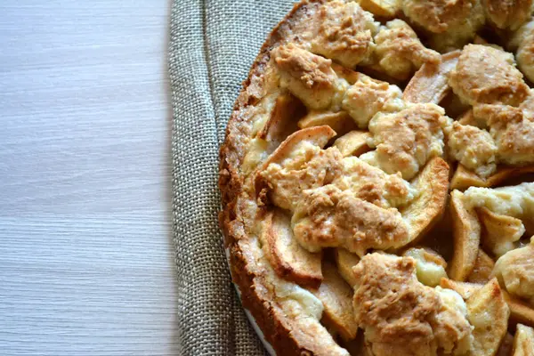 Tarta Manzana Casera Comida Otoño Postre — Foto de Stock