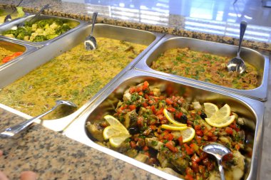 Restoranda açık büfe. Tablo açık büfe. Gıda