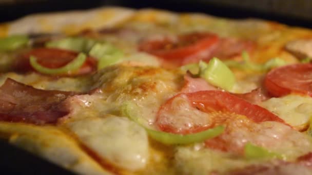 披萨是烤的 — 图库视频影像