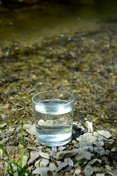 Glass Clean Water River Bank — Stock Photo, Image