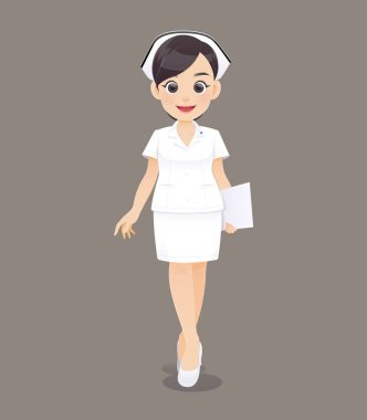 Gülümseyen kadın Hemşirelik personeli