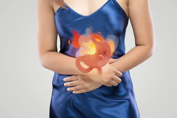 Acid reflux disease symptoms or heartburn — Stock Photo, Image