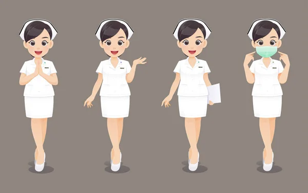 Sjuksköterska insamling — Stock vektor