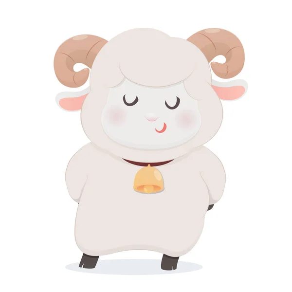 Niedliche Schafe lächelnd — Stockvektor