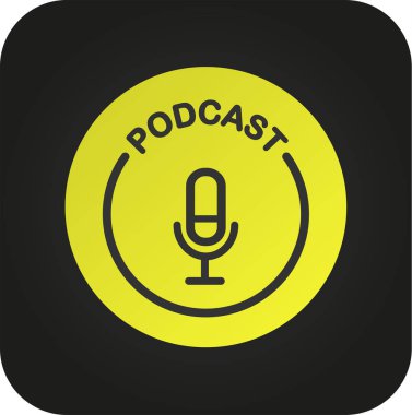 Podcast kutsal kişilerin resmi, vektör podcast için download düğmesini