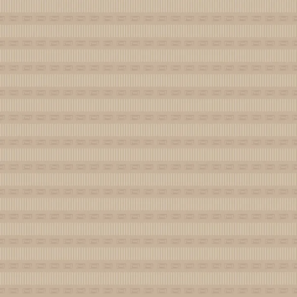 Полосатая Картонная Бумага Кофе Квадратами Векторный Бесшовный Узор — стоковый вектор