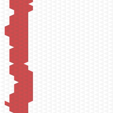 Arka plan açık beyaz geometrik üçgenler renk renk ile düzensiz kırmızı şerit sol yatay tasarlamak vektör şekli.