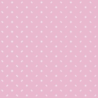 Pembe arka plan beyaz küçük yanıp söner bir damalı şirin bebek kız gibi bebekler vektör seamless modeli içinde yanıp sönen parlama ile.