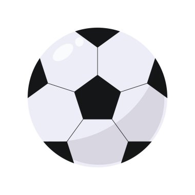 geometrik sportif yuvarlak deri siyah futbol ile beyaz vurgu ile basit top ve beyaz arka plan nesne vektör olarak izole Şampiyonası gölge