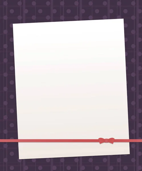 垂直方向と水平方向の縞模様と丸い円赤パール ライン弓ベクトル レトロ暗い紫色の背景シートを注意してください — ストックベクタ
