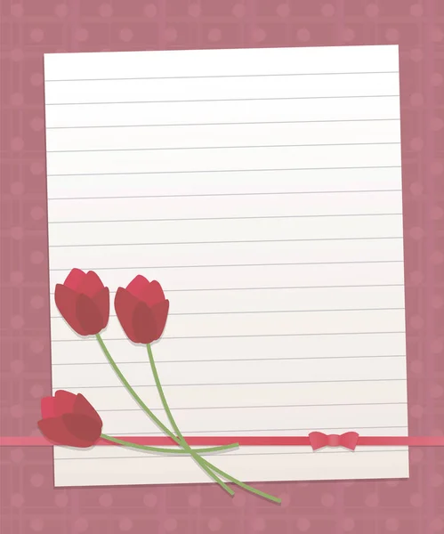 Feuille Tapissée Papier Sur Fond Rose Foncé Avec Des Rayures — Image vectorielle