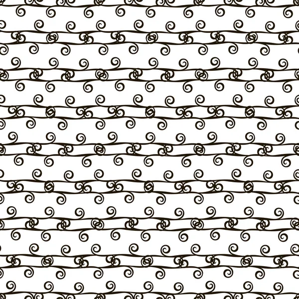 Векторные Черно Белые Монохромные Ретро Бесшовные Рисунки Черных Полос Горизонтальные — стоковый вектор