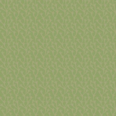 Vektör yeşil çiçek doğal seamless modeli ile hafif kahverengi şube arka plan.