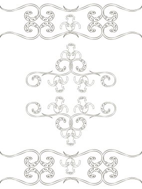 Vektör siyah çizgiler çiçek retro doğa süsleme desen beyaz arka plan üzerinde sorunsuz izole.