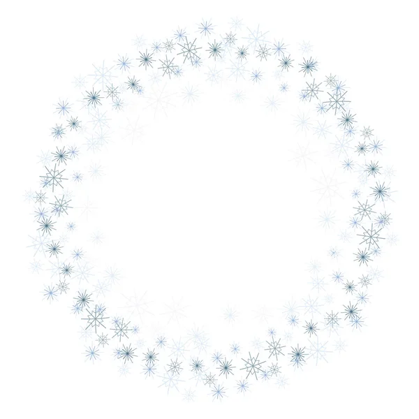 Une Simple Couronne Flocons Neige Taille Différente Isolé Vecteur Sur — Image vectorielle