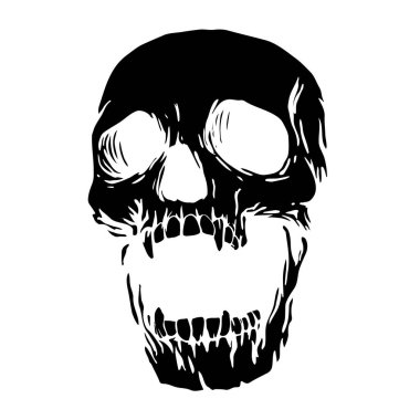 siyah-beyaz kafatası