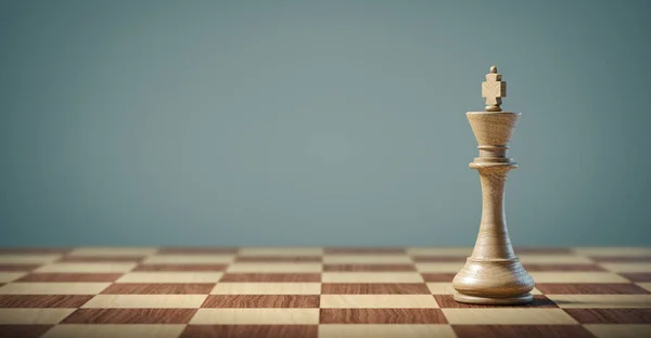 Satranç tahtasındaki beyaz papaz. İş, strateji ve liderlik kavramı.