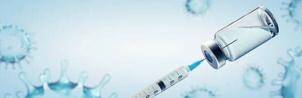 Vaksinasi Atau Gambar Konsep Obat Dengan Coronavirus Covid Virus Sars — Stok Foto
