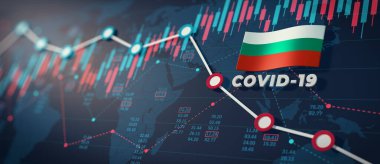 COVID-19 Coronavirüs Bulgaristan Ekonomik Etki Kavrama Görüntüsü.