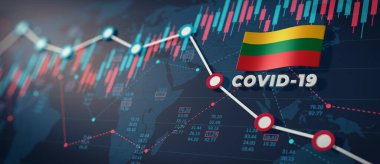 COVID-19 Coronavirüs Litvanya Ekonomik Etki Görüntüsü.