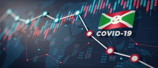 Covid Coronavirus Burundi Ekonomisk Påverkan Concept Image — Stockfoto