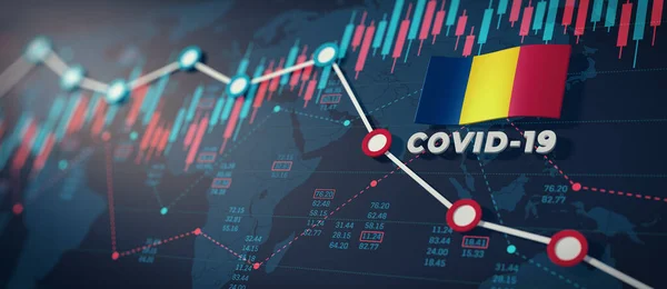 Covid Coronavirus Tchad Ekonomisk Påverkan Concept Image — Stockfoto