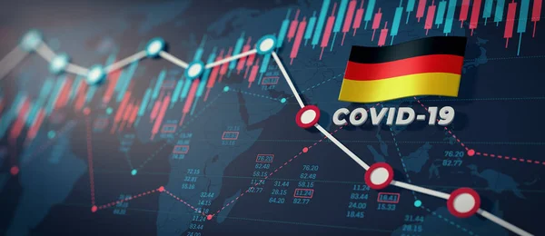 COVID-19 Coronavirüs Almanya Ekonomik Etki Kavramsal Görüntü.