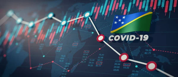 Covid Coronavirus Salomonöarna Konceptbild — Stockfoto