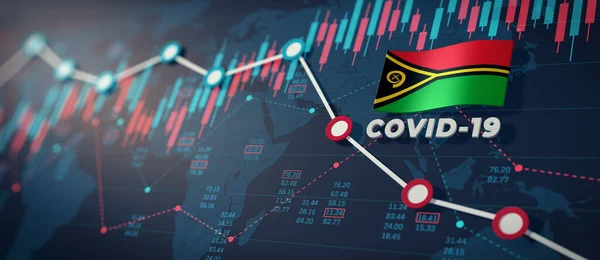 Covid Coronavirus Vanuatu Konceptbild — Stockfoto