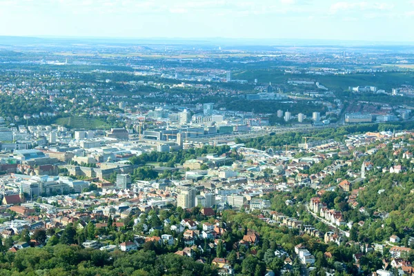 Deutschland Stuttgart Stadtblick Vom Fernsehturm Dschungel Und Himmel Auf Den — Stockfoto