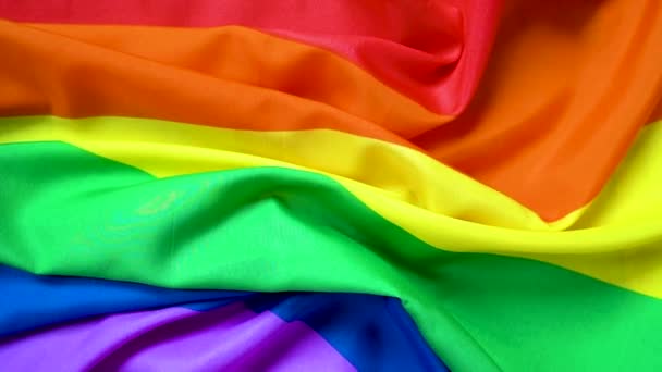 デザインのためのゲイの誇り虹の背景 Lgbtコミュニティのシンボル クリアランスのための動きの6色の虹の背景 — ストック動画