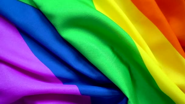 同性恋自豪彩虹背景设计 Lgbt社群的象征 六色的彩虹背景在运动中需要清除 — 图库视频影像