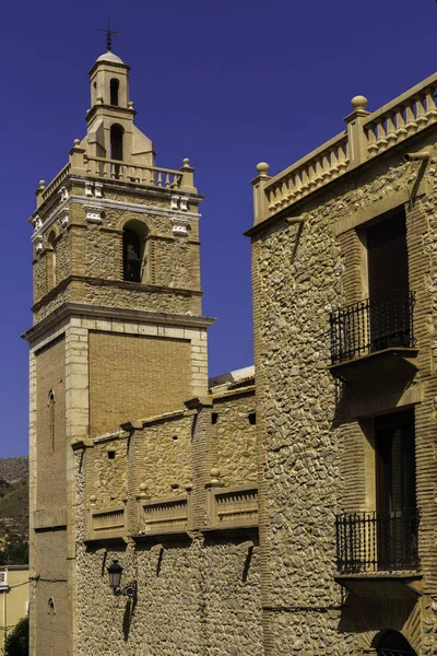 Колокольня Церкви Старом Городе Реллеу Испании — стоковое фото