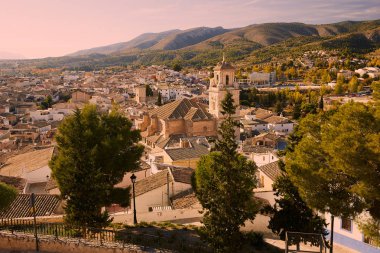 Caravaca, Spain - 17 November 2017 : Panorama of Caravaca De La Cruz, Pilgrimage site near Murcia, in Spain clipart