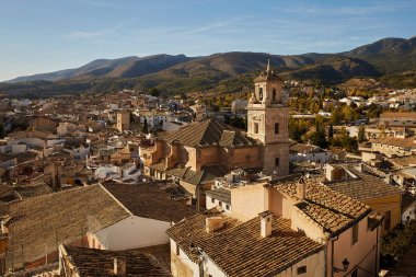 Caravaca, İspanya - 17 Kasım 2017: Caravaca De La Cruz Panoraması, İspanya 'da Murcia yakınlarındaki hac alanı