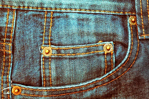 Trendy Retro Jeans Mit Tasche Für Uhr — Stockfoto