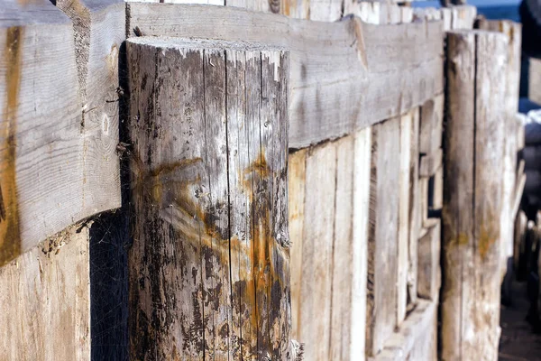 Detalhe Cerca Madeira — Fotografia de Stock