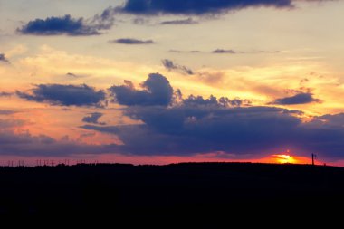 güzel gün batımı ile akşam sahne