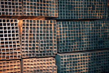 Endüstriyel kare boru arka plan yığını