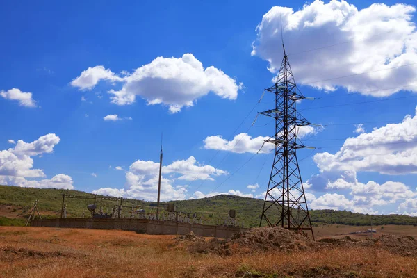 Transformador Distribución Electricidad Para Pueblo — Foto de Stock