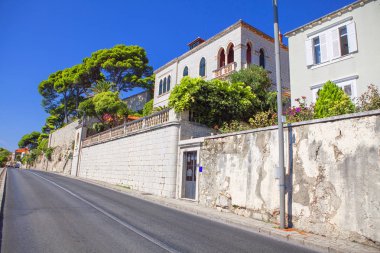 Merkezi street ve yol Dubrovnik Hırvatistan üzerinden