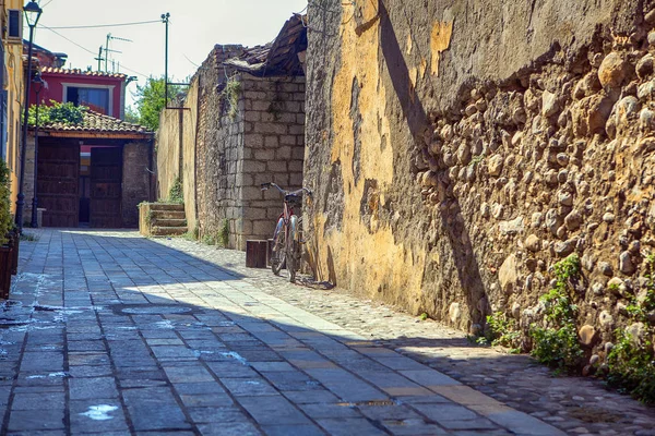 Antigua Calle Tradicional Albania — Foto de Stock