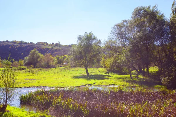 Época Outono Cedo Com Natureza Rural — Fotografia de Stock