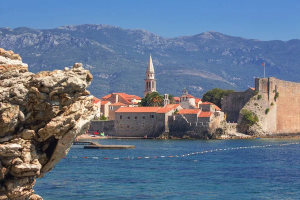 Pohled Staré Město Budva Pevnost — Stock fotografie