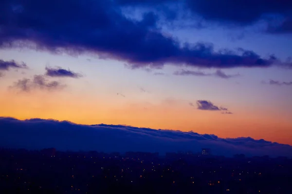 Paisaje Ciudad Por Noche — Foto de Stock