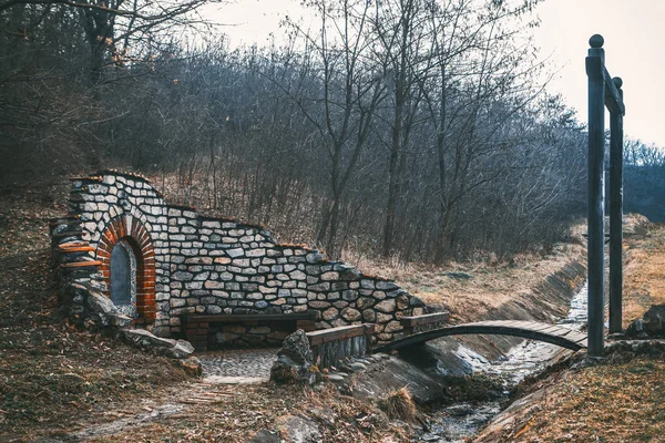 stock image rural scenery with spring water