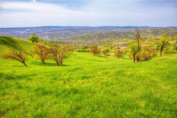 Yeşil Vadi Şehir — Stok fotoğraf