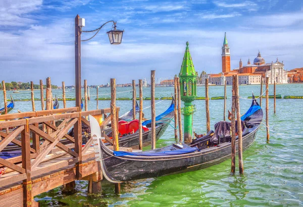 Gondolas Gran Canal Desde Venice Italy — Foto de Stock