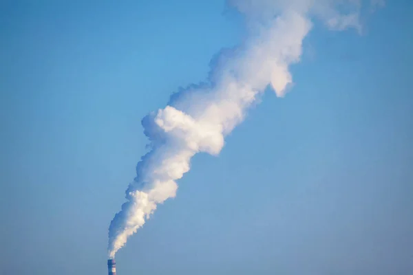 Poluição Fumar Cachimbo Industrial — Fotografia de Stock